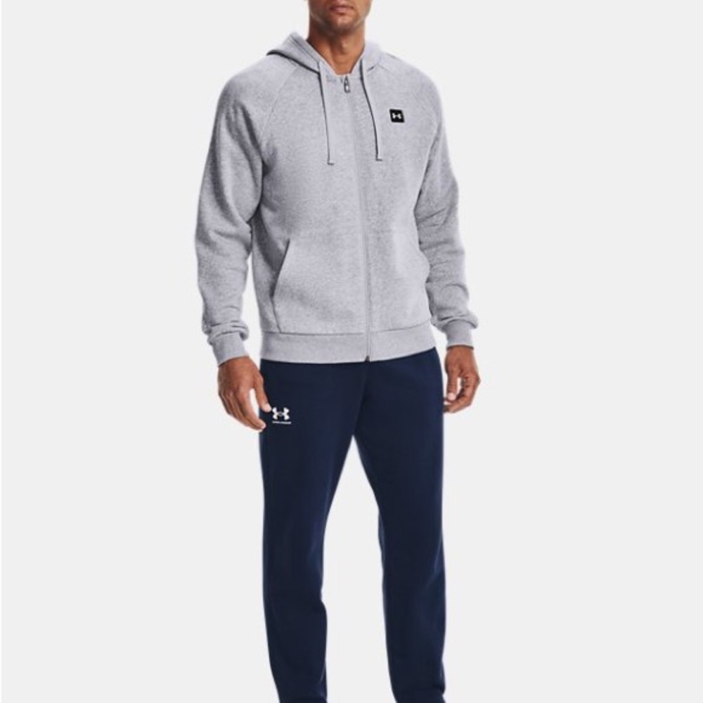 SOLD! Under Armour Sweatpants MD Men's UA Rival Fleece Pants NWT NAVY “Academy" - Picture 8 of 13